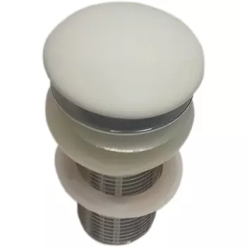 Донный клапан для раковины Ceramalux белый (RD002)