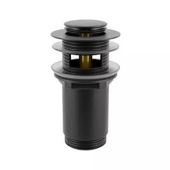 Донный клапан для раковины Wellsee Drainage System черный, матовый (182130000)