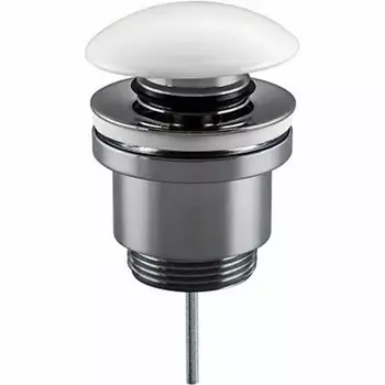 Донный клапан Frap хром белый