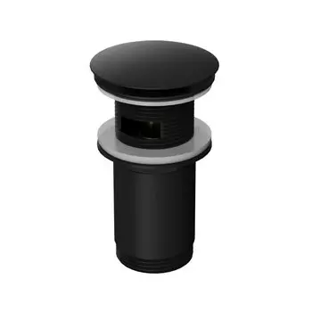 Донный клапан WHITECROSS A706BL для умывальника, клик-клак (черный мат)