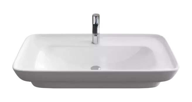 DOPPIO Раковина накладная, мебельная 810х420мм, глазурь Испания, бел. (касабланка) EK 0117