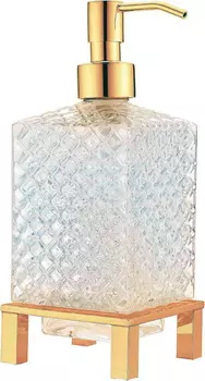 Дозатор для жидкого мыла Boheme Venturo настольный, золото глянцевое