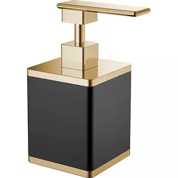 Дозатор для жидкого мыла Boheme черный золото