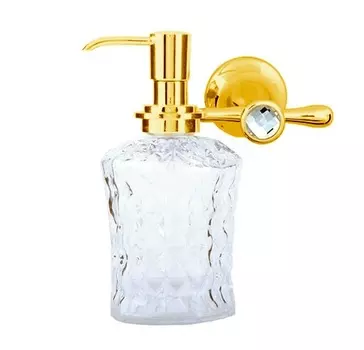 Дозатор для жидкого мыла Boheme Chiaro золото с кристаллами Swarovski