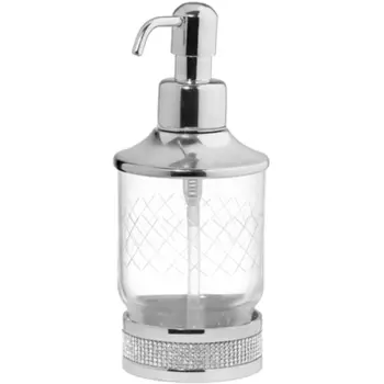 Дозатор для жидкого мыла Boheme Royal Cristal хром с черными кристаллами Preciosa