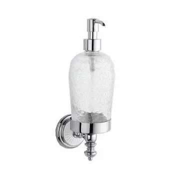 Дозатор для жидкого мыла Boheme Vogue Nero хром - белый