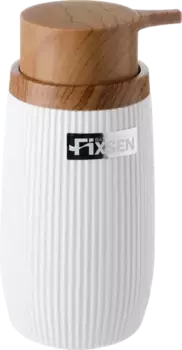 Дозатор для жидкого мыла Fixsen White Boom белый, светлое дерево