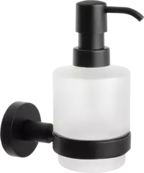 Дозатор для жидкого мыла подвесной Fixsen Comfort Black черный матовый