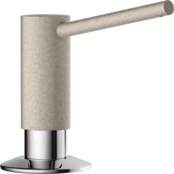 Дозатор для моющего средства Omoikiri хром, бежевый матовый