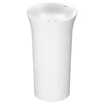 DURAVIT (White Tulip) Раковина, объединенная с пьедесталом, 500 мм, без отверстия под смеситель, отдельностоящая, с сифоном, белая