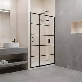 Душевая дверь RGW Passage PA-07B R 100х195 профиль черный стекло прозрачное