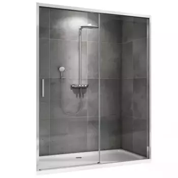 Душевая дверь Abber Komfort 130х200 AG93130 хром, стекло прозрачное