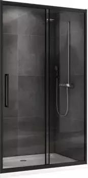 Душевая дверь в нишу Abber Schwarzer Diamant AG30120BH 120 см, профиль черный, стекло прозрачное