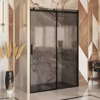 Душевая дверь Ambassador Benefit 150 черная стекло тонированное