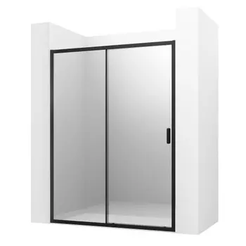 Душевая дверь Ambassador Forsa 110 черная стекло прозрачное