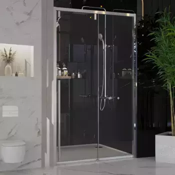 Душевая дверь Ambassador Intense 130 хром стекло прозрачное