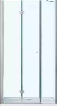 Душевая дверь BelBagno Albano 150(60+90)х195 профиль хром стекло прозрачное