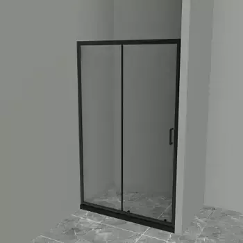 Душевая дверь BelBagno Uno 130 черный, матовый (UNO-195-BF-1-130-C-NERO)