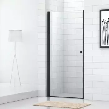 Душевая дверь Cezares Eco 60 черная стекло прозрачное