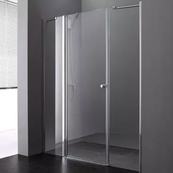 Душевая дверь Cezares Elena 130 хром стекло рифленое