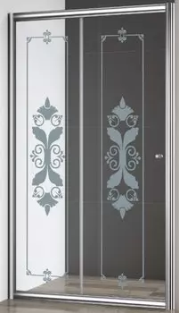 Душевая дверь в нишу Cezares Giubileo 140х195 профиль бронза стекло прозрачное