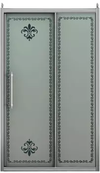 Душевая дверь Cezares Retro 110 хром стекло матовое