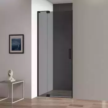 Душевая дверь в нишу Cezares Slider B 1 70/80 Grigio Nero профиль черный, стекло серое