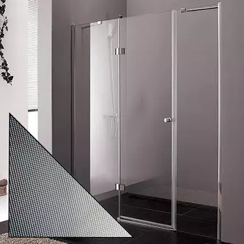 Душевая дверь Cezares Verona 140 хром стекло рифленое