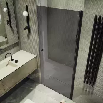 Душевая дверь в нишу Maybahglass MGD-800-6 60 см, профиль черный, стекло графит