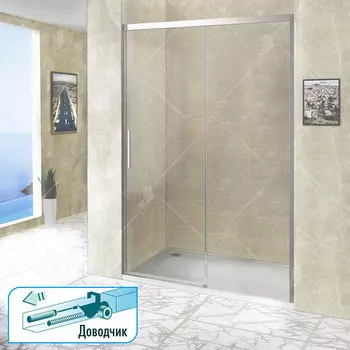 Душевая дверь в нишу RGW Leipzig Le-12 (97-101) x195 профиль хром, стекло прозрачное