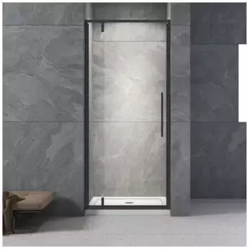 Душевая дверь в нишу Veconi Vianno 70х195 VN33B-70-01-C7 профиль черный, стекло прозрачное