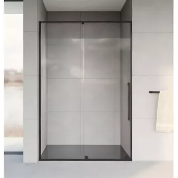 Душевая дверь Vincea Arno 120 черная стекло прозрачное
