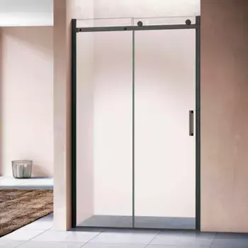 Душевая дверь Vincea Como 130 черная стекло прозрачное