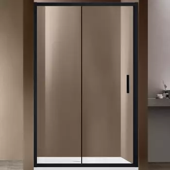 Душевая дверь в нишу Vincea Garda VDS-1G120CLB 120 см, профиль черный, стекло прозрачное