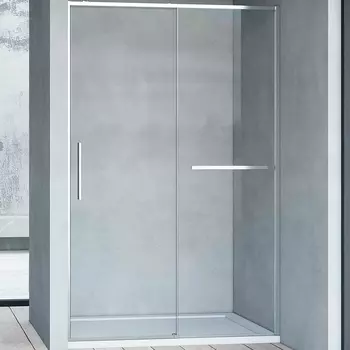 Душевая дверь в нишу Vincea Slim Soft 130 см, профиль хром, стекло прозрачное