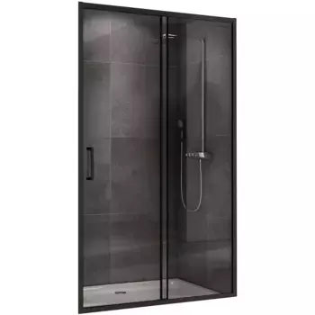 Душевая дверь в нишу Abber Schwarzer Diamant AG30110B5 110 см, профиль черный, стекло прозрачное