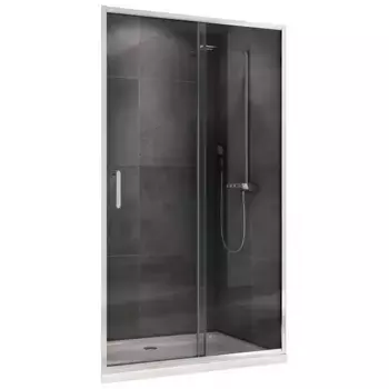 Душевая дверь в нишу Abber Schwarzer Diamant AG301205 120 см, профиль хром, стекло прозрачное