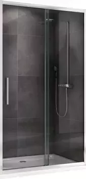 Душевая дверь в нишу Abber Schwarzer Diamant AG30130H 130 см, профиль хром, стекло прозрачное