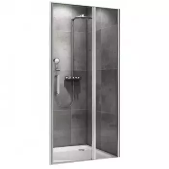 Душевая дверь в нишу Abber Sonnenstrand AG04140S 140 см, профиль хром, стекло прозрачное