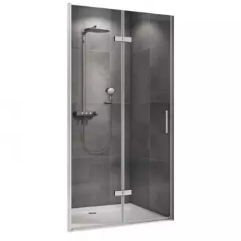 Душевая дверь в нишу Abber Zart AG08080P 80 см, профиль хром, стекло прозрачное
