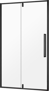 Душевая дверь в нишу AQUAme AQM7108-2-9 90 см, профиль черный матовый, стекло прозрачное