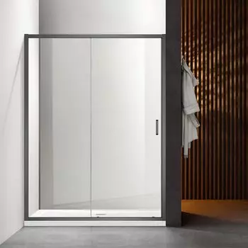 Душевая дверь в нишу AQUATEK AQ ARI RA 12020GM 120х200 см, профиль оружейная сталь, стекло прозрачное