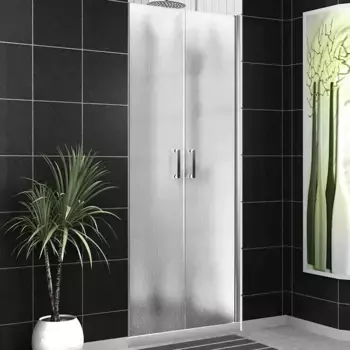 Душевая дверь в нишу BelBagno Uno 110х185 профиль хром стекло рифленое