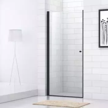 Душевая дверь в нишу Cezares ECO-O-B-1-80-C-NERO профиль черный, стекло прозрачное