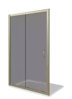 Душевая дверь в нишу Good Door Jazze 140х185 профиль бронза стекло тонированное