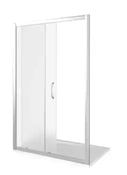 Душевая дверь в нишу Good Door Latte 110х185 профиль белый стекло рифленое