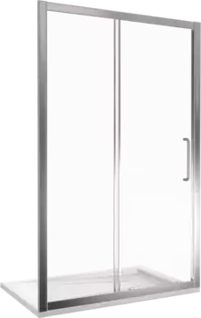 Душевая дверь в нишу Good Door Neo 130х185 профиль хром стекло прозрачное