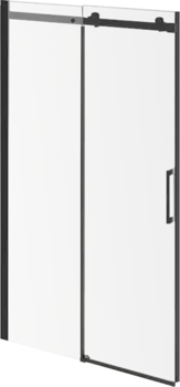 Душевая дверь в нишу KERAMA MARAZZI Cristallo CT.120.SD.BLK.M 120 см, профиль черный матовый, стекло прозрачное