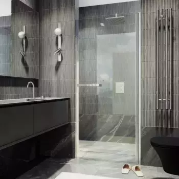 Душевая дверь в нишу Maybahglass 80х198 MGD-447-5 профиль хром матовый, стекло прозрачное