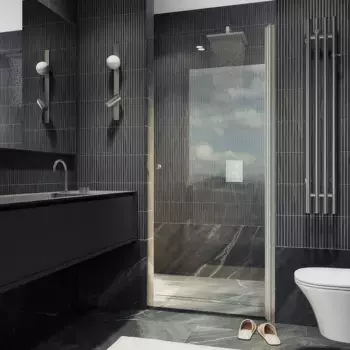 Душевая дверь в нишу Maybahglass MGD-803-5 80 см, профиль хром матовый, стекло прозрачное